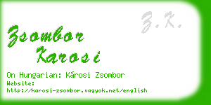 zsombor karosi business card