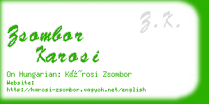 zsombor karosi business card